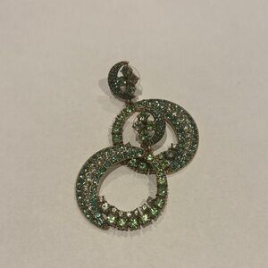 Elegant Signed J. Crew Green Crystal Earrings